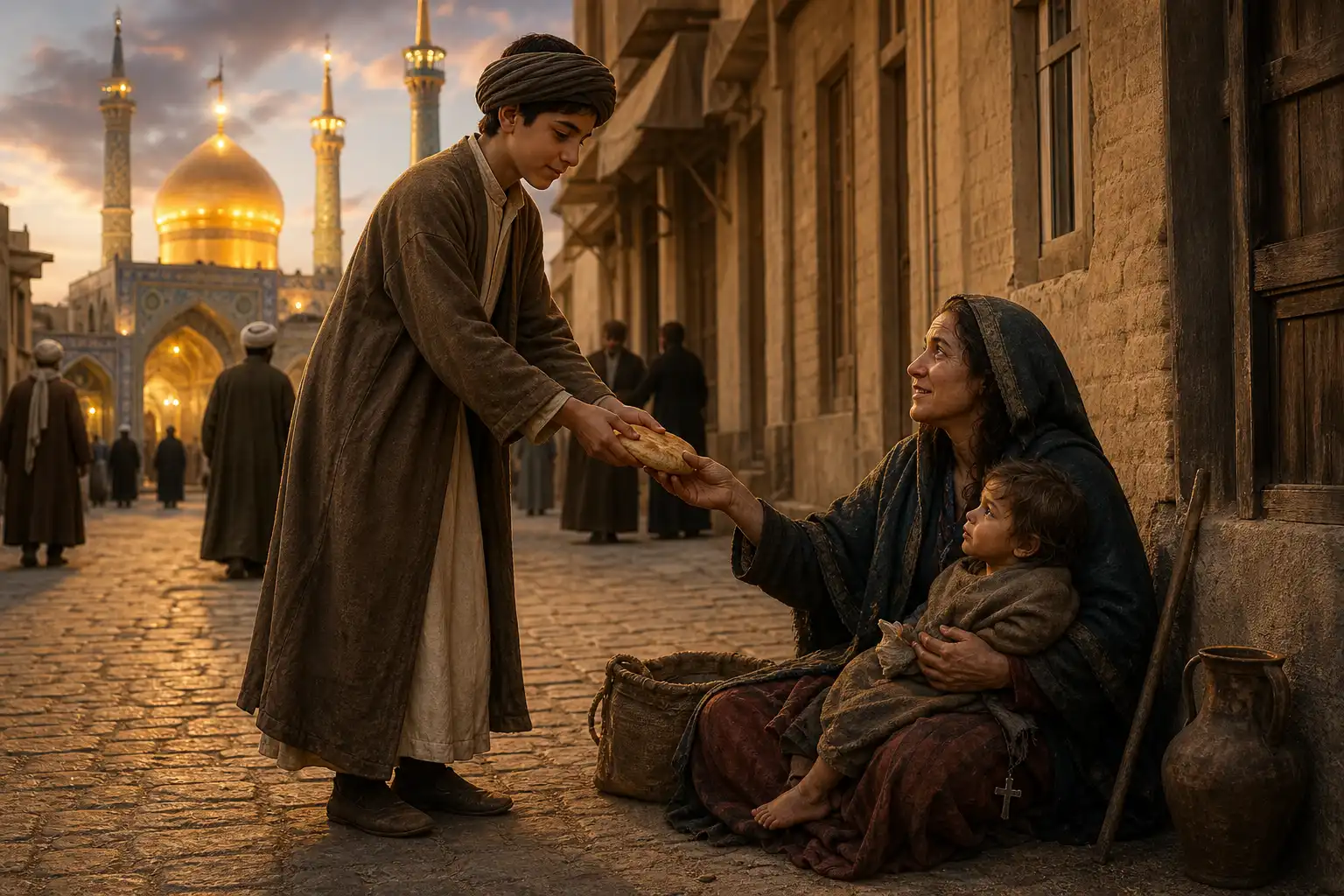 ایثار یک قرص نان