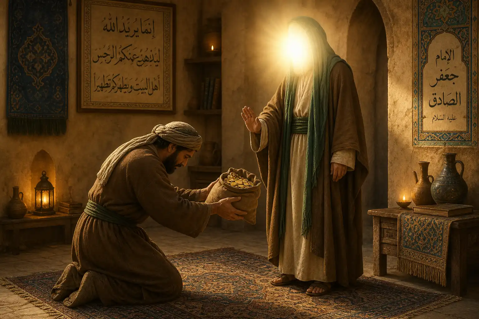 امام صادق علیه‌السلام و پول‌های مسروقه