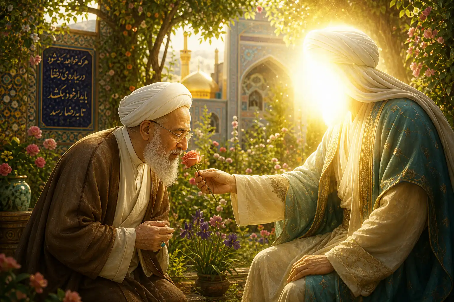 عیادت امام رضا علیه‌السلام از شیخ حبیب‌الله گلپایگانی