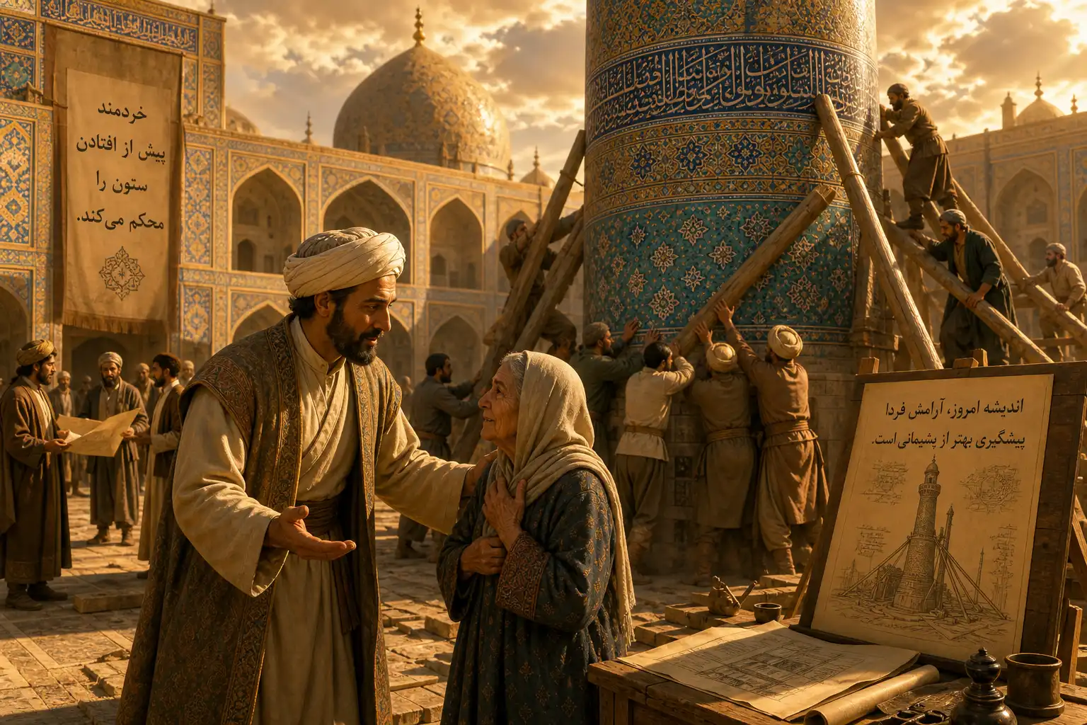 منارۀ کج و معمار حکیم