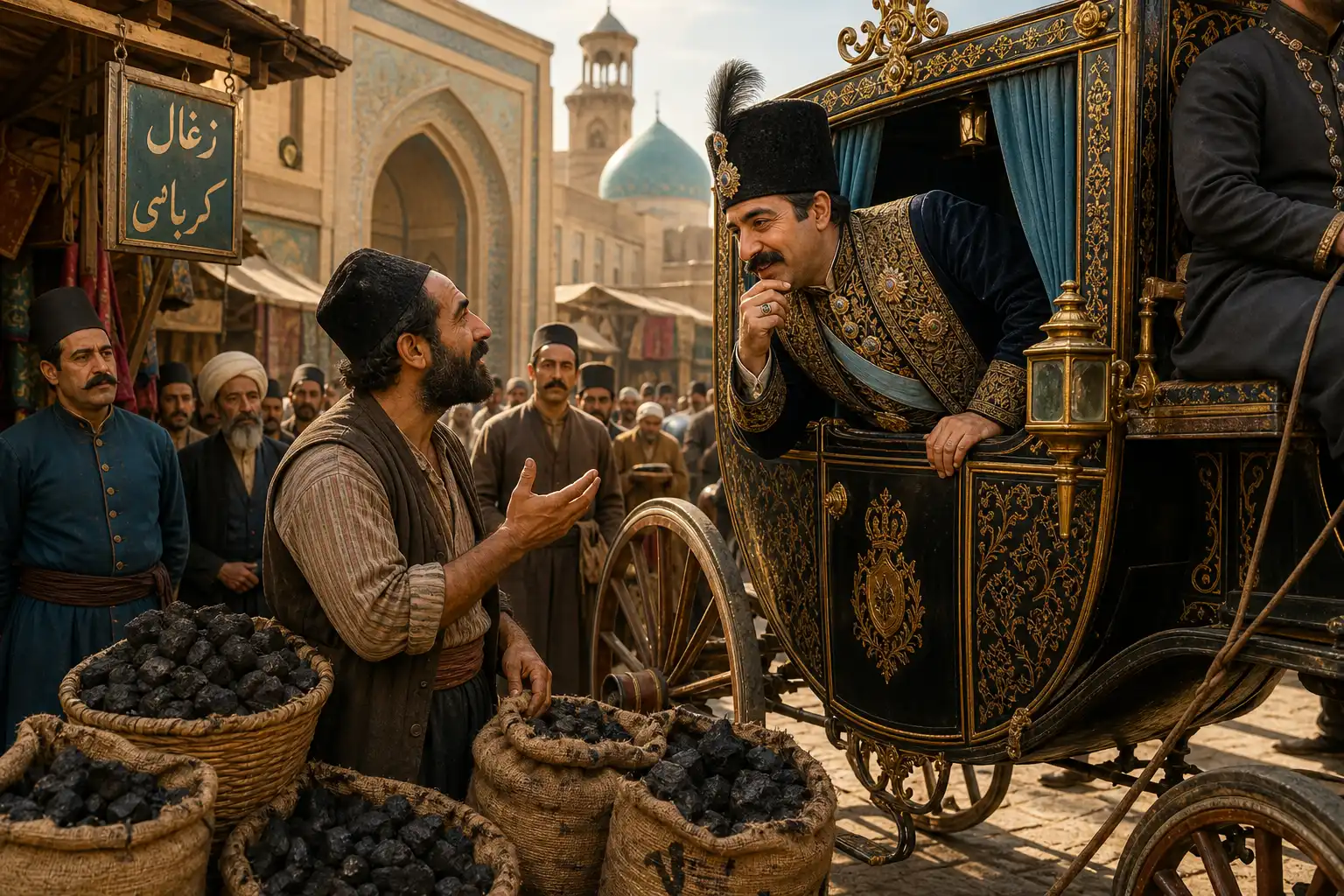 ناصرالدین‌شاه‌ و مرد ذغال‌فروش